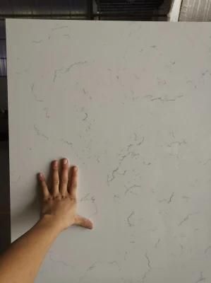 White Cararra Polished Surfaces Engineered Quartz Stone. Slab with NSF SGS Certification