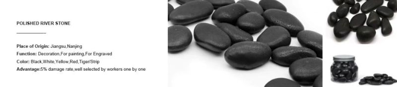 High Quality Black Landscaping Polished River Pebble Decorative Stone for Garden