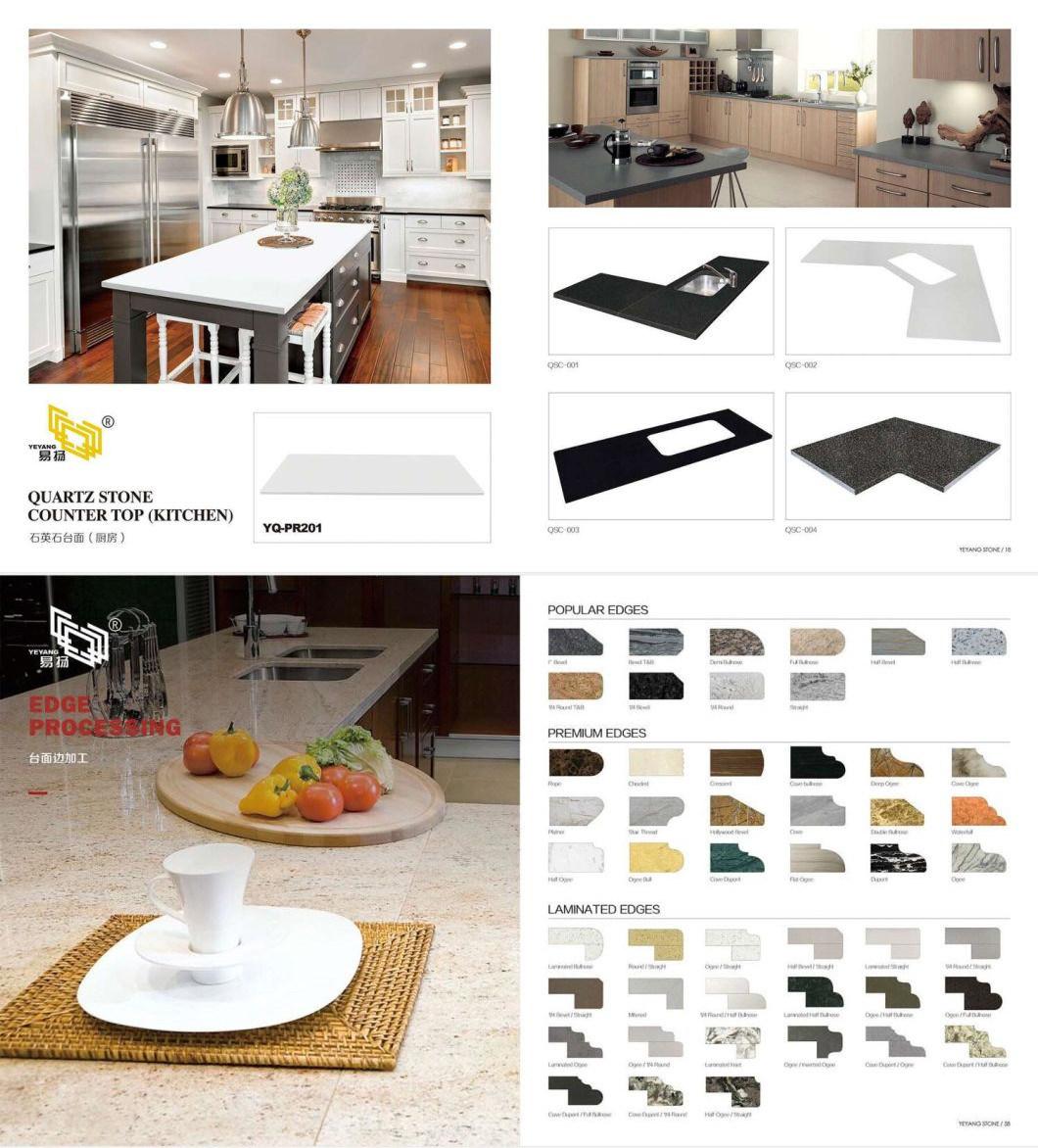 Artificial Quartz Stone/Slab/Countertop for Kitchen /Restaurant/Coffee Table Top/Bathroom Vanity Tops/Home Decoration