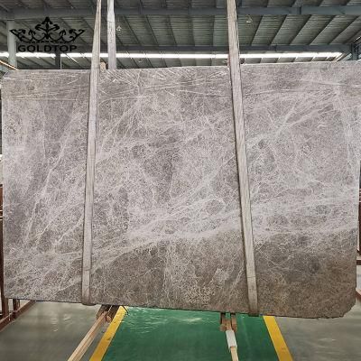 Wholesale Price Honed/Polished White/Black/Beige Stone Silver Galaxy Grey Marble Slab for Cut to Size Tiles Countertop Floor Wall Covering