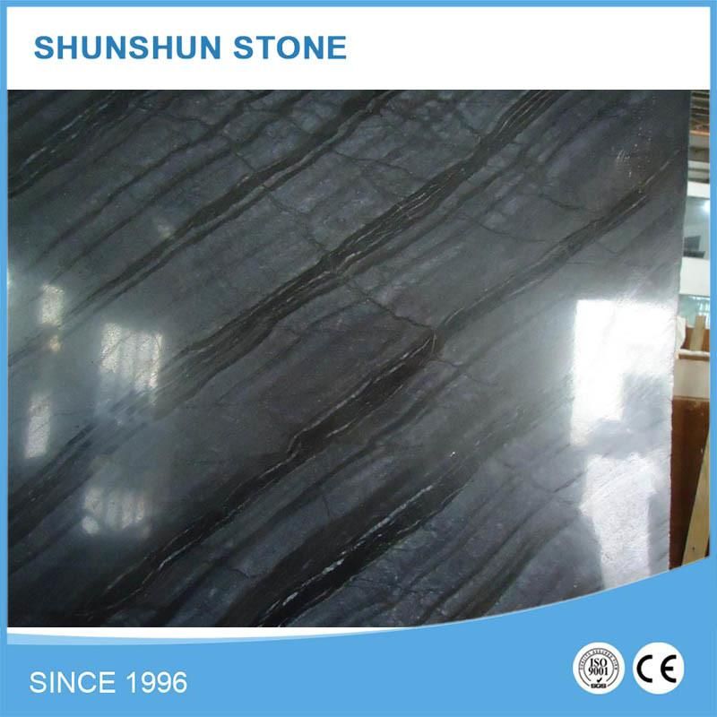 Black Antique Wooden Vein Marble Slabs (high quality, good selling)