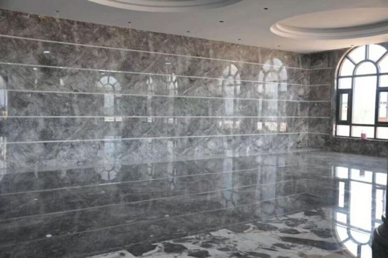 Cappuccino Grey Marble Natural Grey Marble Big Polished Slabs
