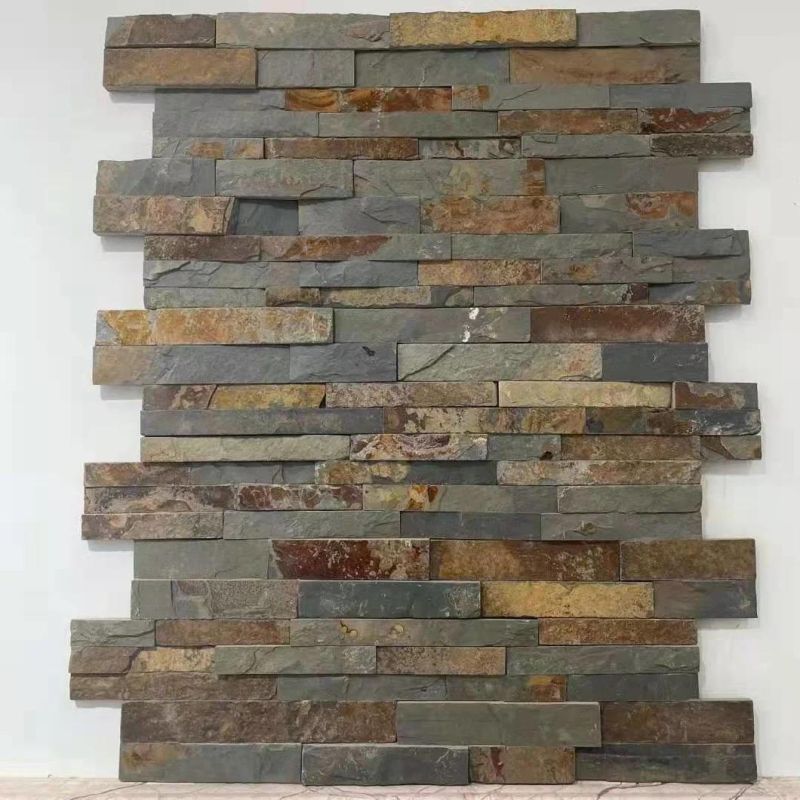Slate Multicolor Slate Stone Panels for Interior and Exterior Wall Decoration