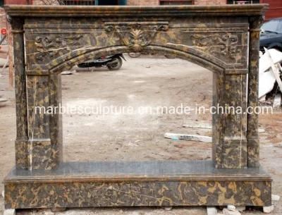 Factory Sale Cheap Simple Style Marble Fireplace (SYMF-039)