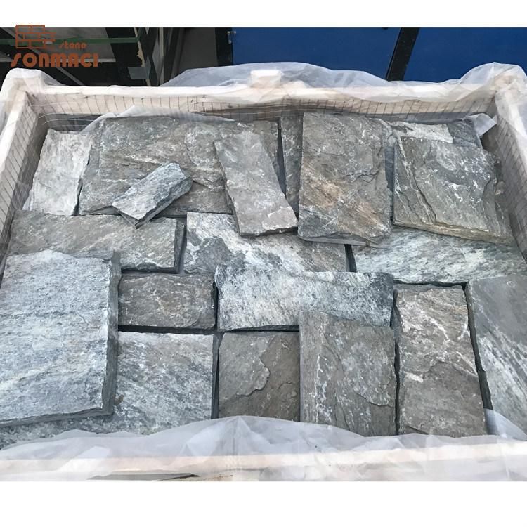 Black Stone Irregular Shape Slate Wall Panels