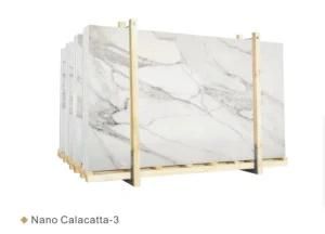 1600X3200 Sintered 12mm Slabs Artificial Stone Manufacture Super Quartz Counter Top Nano Calacatta GS-002 Artificial Stone