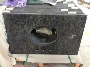 Prefab Natural Stone Butterfly Blue Granite Kitchen Countertop