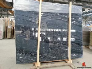 Ocean Star Black Marble Slab with Veins for Tiles