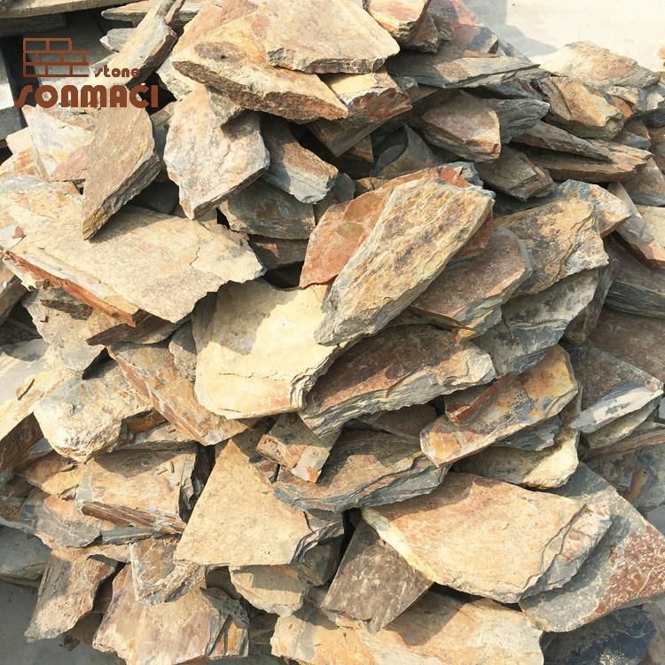 Natural Rusty Irregular Loose Slate Stone Cladding