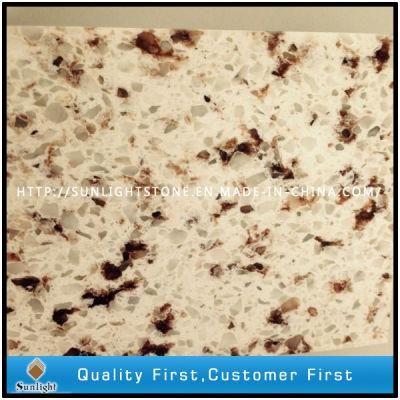 Man Made Customized Quartz Stone Slabs for Kitchentops and Tiles