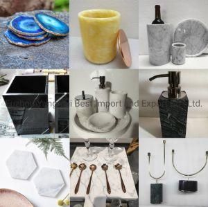 Natural Marble Honed Bathroom Accessory/Marble Tray/Marble Dishes/Marble Can/Kitchen Sets/Kitchen Accessory/Home Decoration