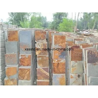 Natural Stone Cheap Rusty Slate Tiles for Flooring