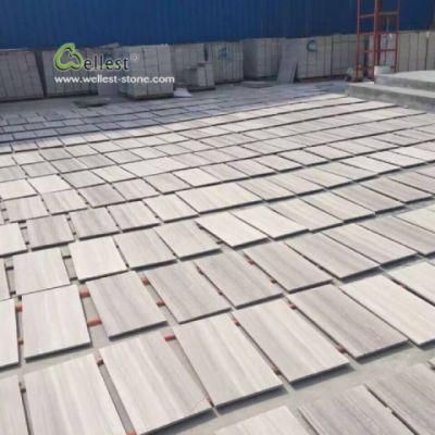 White Wood, Wooden White Veins Marble Flooring Tiles
