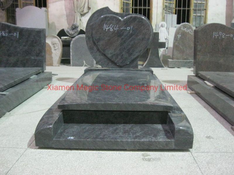 Large Heart Design Tombstone Granite Stone Monument Headstone