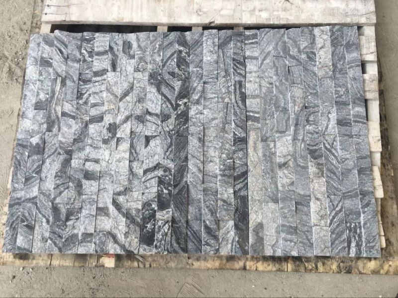 Black Wooden Grain Timber Black Culture Stone Marble Tiles