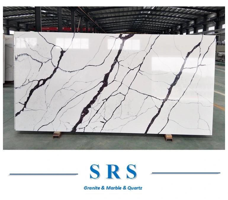 Artificial White Calacatta Sintered Stone Wholesale Price Artificial Calacatta Quartz Floor/Wall Cladding/Countertop
