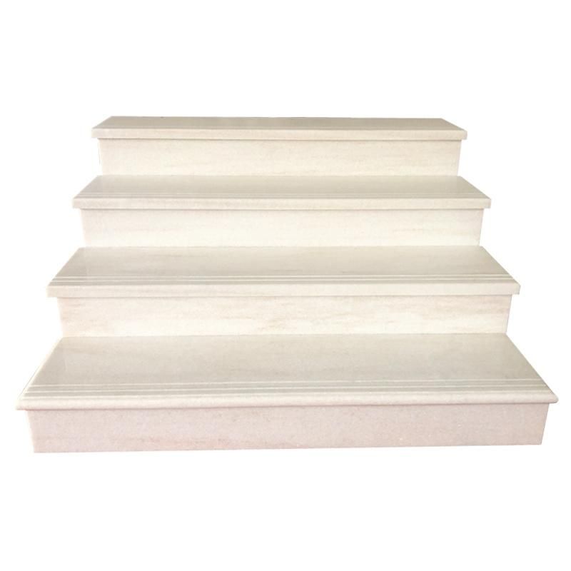 Actory Outlet White Eurasian Wood Grain Marble Stairs and Ladder Customizable Natural Marble Stairs Marble Staircase