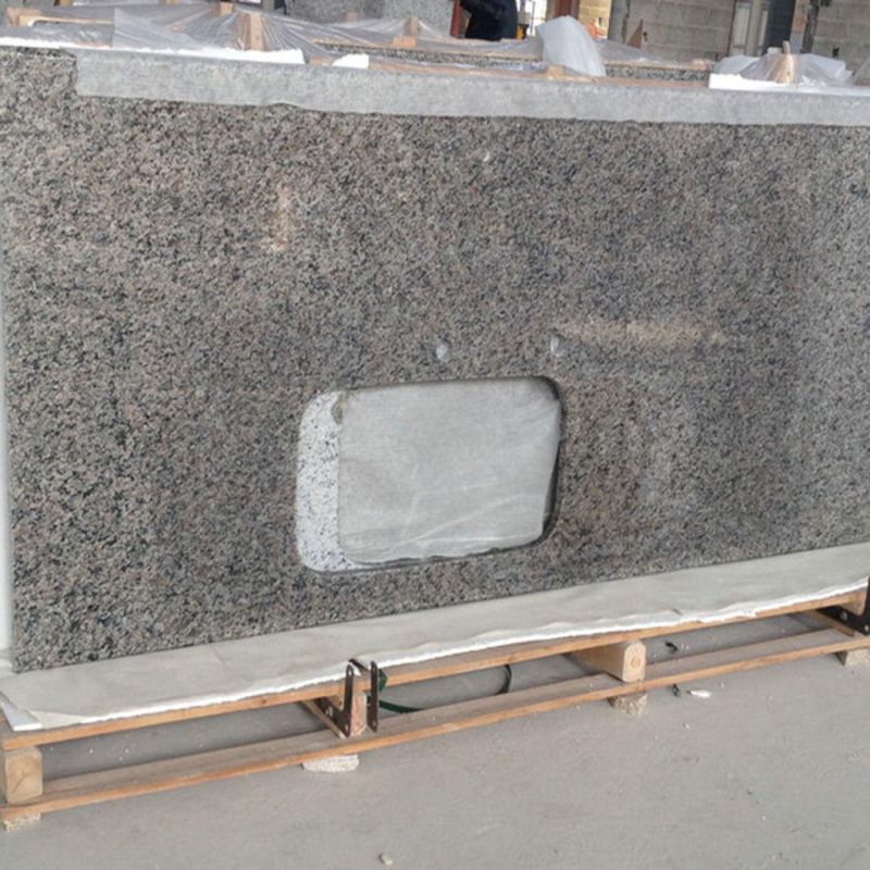 Prefab Polished New Caledonia Granite Kitchen Countertops Worktops Kitchen Island Top Bathroom Vanity Sink Top