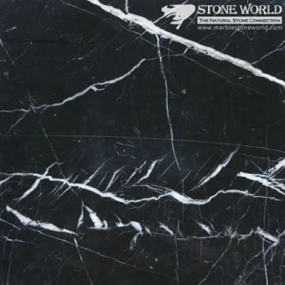 Polished Nero Marguina Marble Slabs for Flooring &amp; Wall (MT061)
