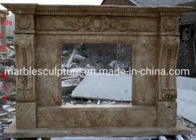 Hand Carved High Quality Marble Fireplace for Home Decoration (SYMF-179)
