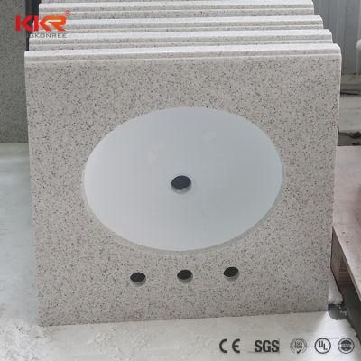 Wholesale Bathroom Vanity Tops with Solid Surface Sink in Seamless Joint Technology Countertops Stone Material Tops