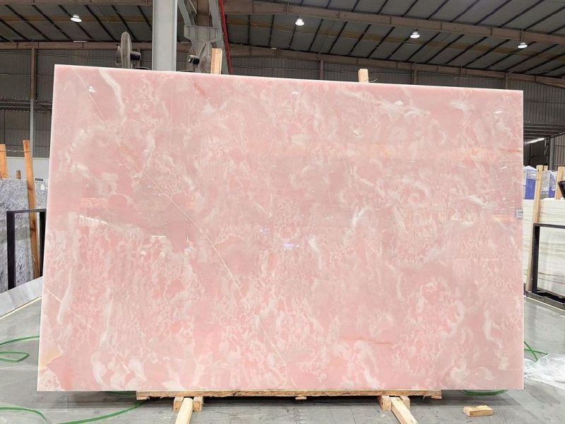 Pink Onyx Marble Slab in Factory Price for Indoor