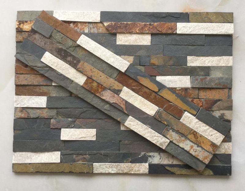 Mixed Stone Slate Interior Wall Panel Decoration