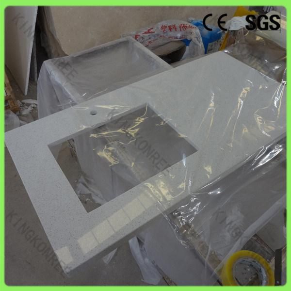 Cut-to-Size Artificial Quartz Stone Slabs Bathroom Kitchen Vanity Top