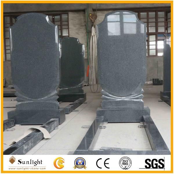 China European Style Natural G654 Grey Granite Tomb/Gravestones