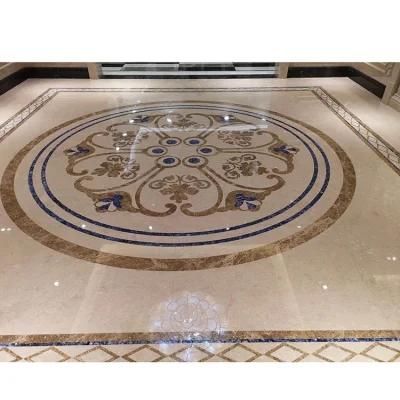 Luxury Artificial Marble Flooring Waterjet Floor Medallion Tiles
