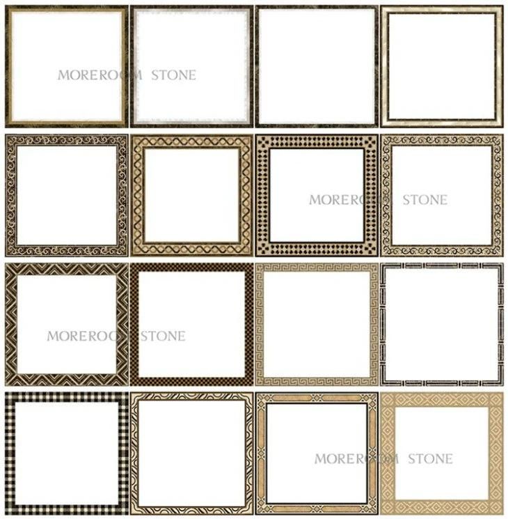 Beige Marble Border Design Skirting Board Stones Line and Flooring Border Foshan Factory Price