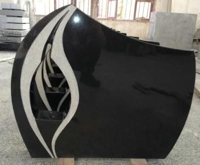 Russian/American Style Granite/Marble Tombstone with Nice Carving