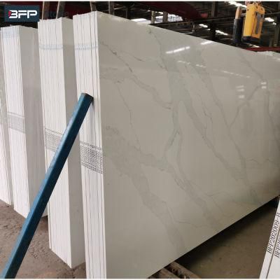 Good Price Wholesale Calacatta White Quartz Slab for Kitchen Countertop