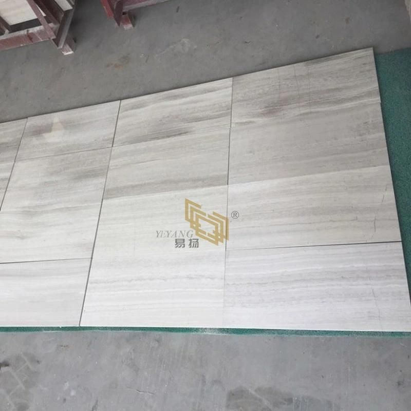White Wood Vein Marble Tiles for Interior/Mosaic/Hotel/Commercial/Residential/Flooring/Wall Wholesale