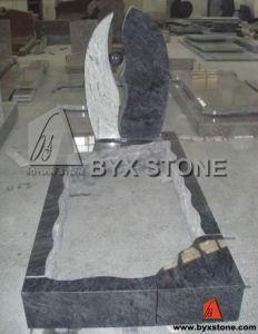 European Traditional Kerbed Headstone / Granite Monument