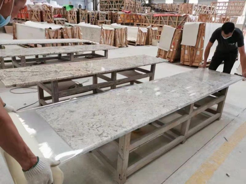 High Quality 3cm Thick Natural Grey G602 Countertop Polished Granite Tan Brown