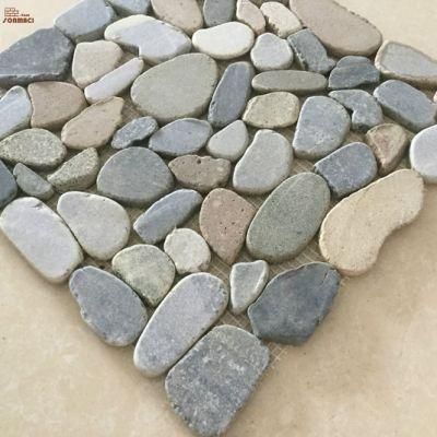 Grey Limestone Paving Stone Pebble Mosaic
