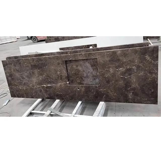 China Best Cheap Dark Brown Marble Kitchen Countertop