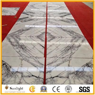 Popular Book Match Polishing White Milas Lilac Marble Tiles for Wall/Floor