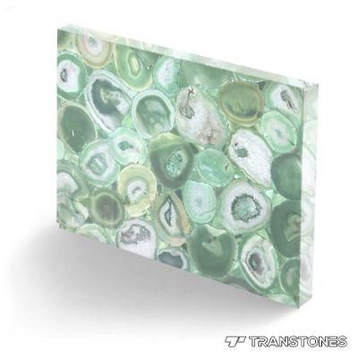Green Polished Big Slabs Agate Sheet for Home Decoration