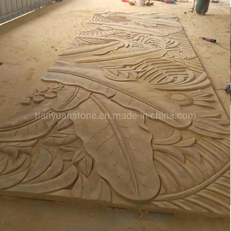 Art Sculpture Sandstone Interior Background Wall