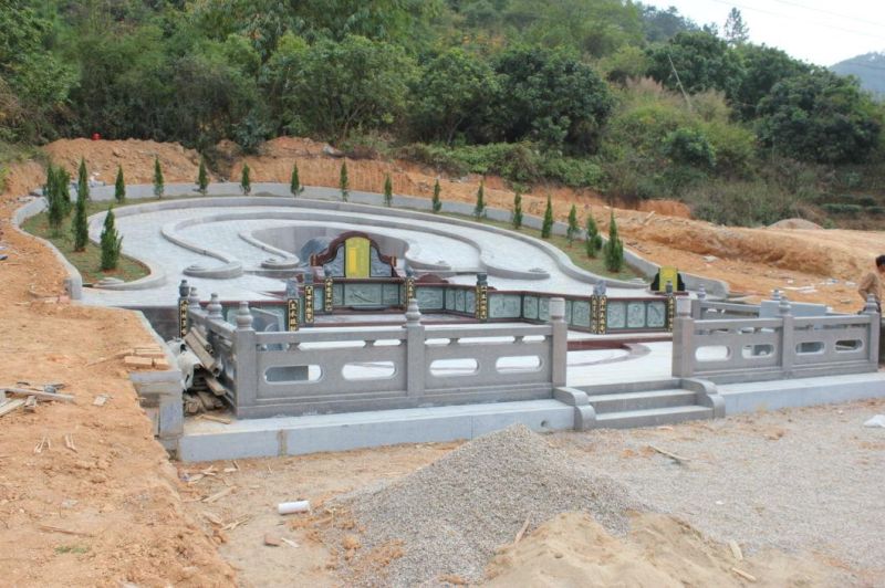 Chinese Style Cemetery Natural Granite Stone Monuments Large Headstone Tombstones Cheap Cremation Mausoleum