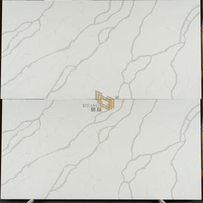 Grey Vein Quartz Slabs/Tiles Countertops for White/Grey/Calacatta/Cararra Bathroom Cost Project