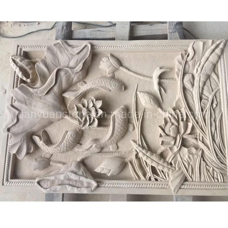 Sandstone Sculpture Relievo for Wall Hanging Art Decoration