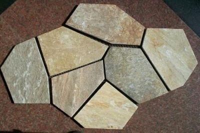 Hot Chinese Wooden Yellow Slate Culture Stone, Roofing Slate