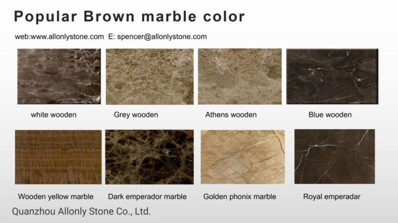 Spanish Light Emperador Floor and Wall Marble for Bathroom Tile