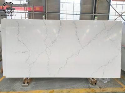 China Calacatta Quartz Stone Large Slab Caesarstone Colors for Kitchen Bathroom Quartz