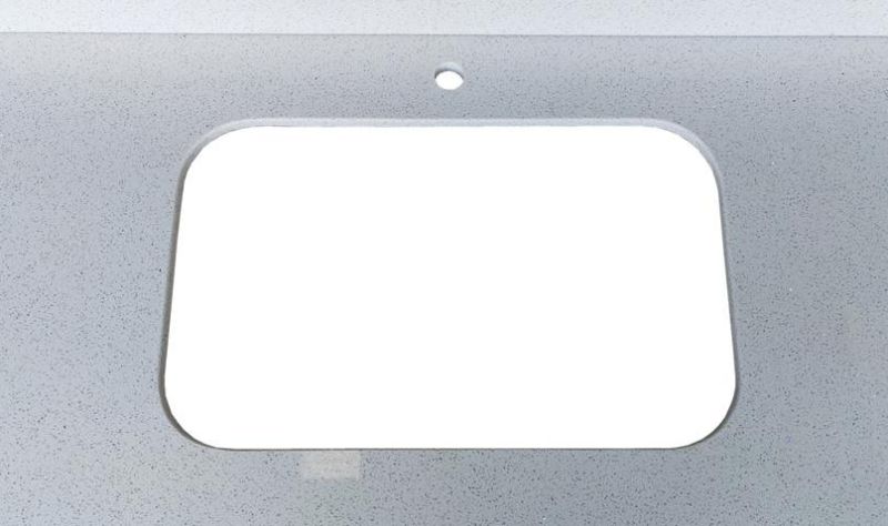 Prefab White Calacatta Quartz Island Kitchen Countertops