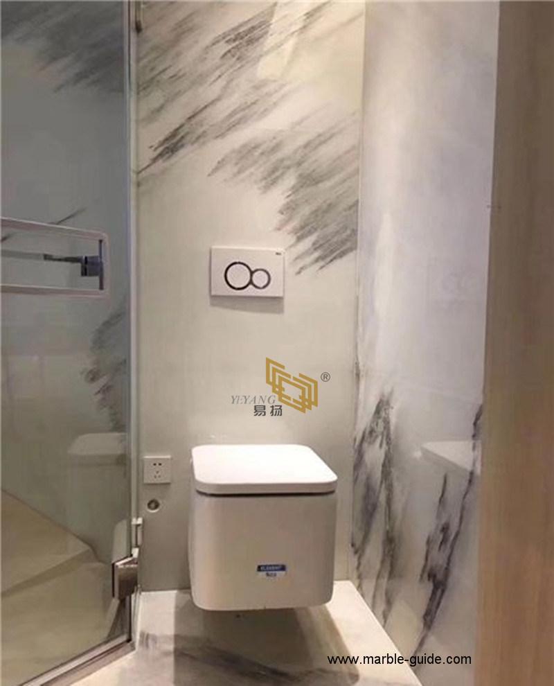 Natural Ink White Marble Stone Tile/Slab for Flooring/Bathroom/ Shower Wall/Vanity Tops/Flooring/Background