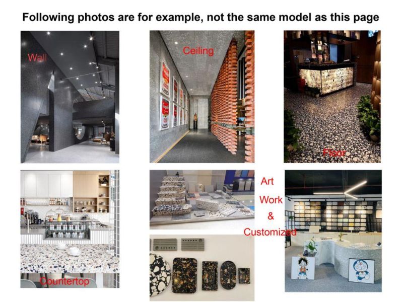 Decorative Wall Decor Precast Block Artificial Stone White Marble Chips Grey Terrazzo for Commercial Shopping Mall and Villas
